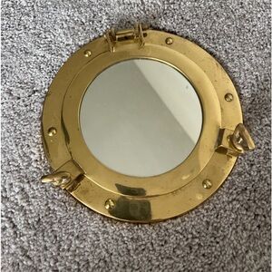 Brass nautical mirror